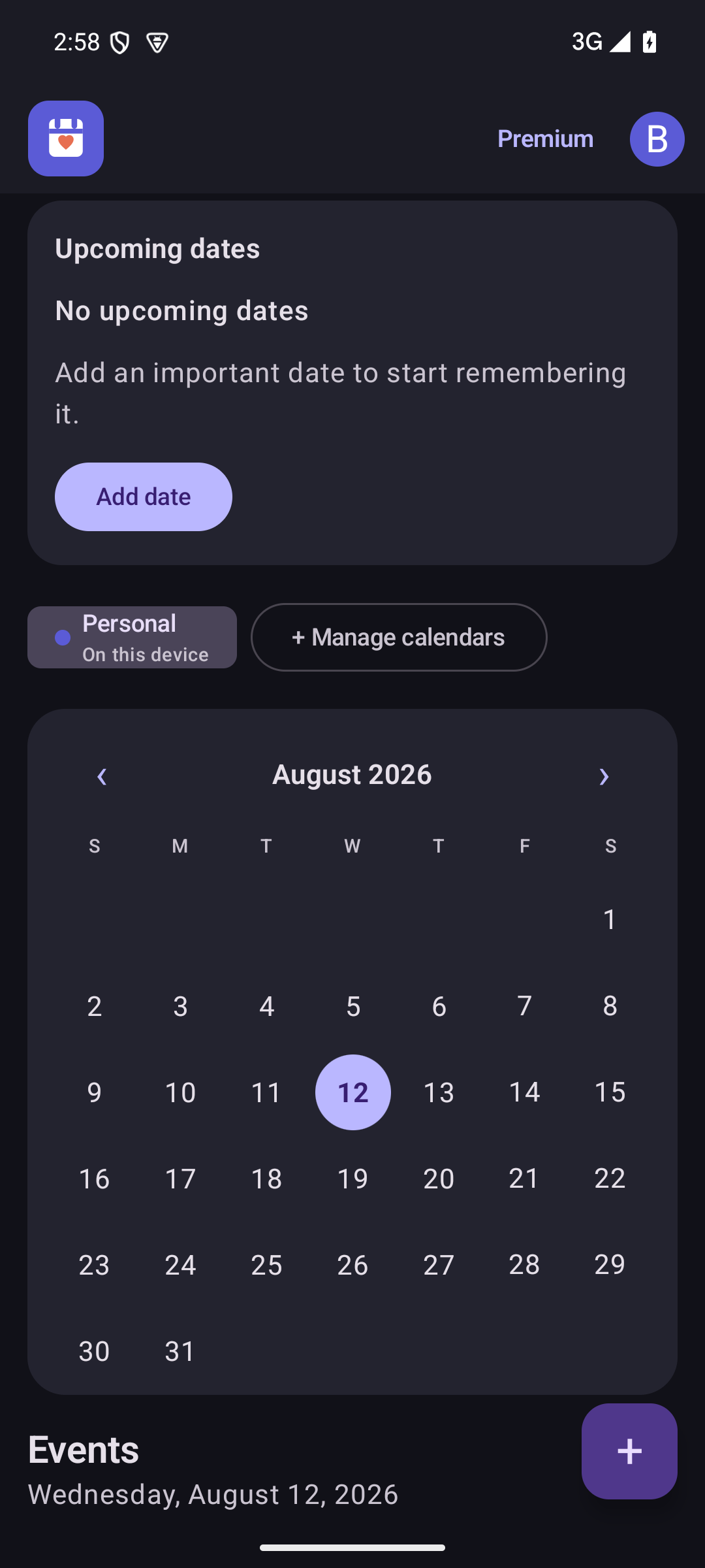 Anniary en modo oscuro para Android